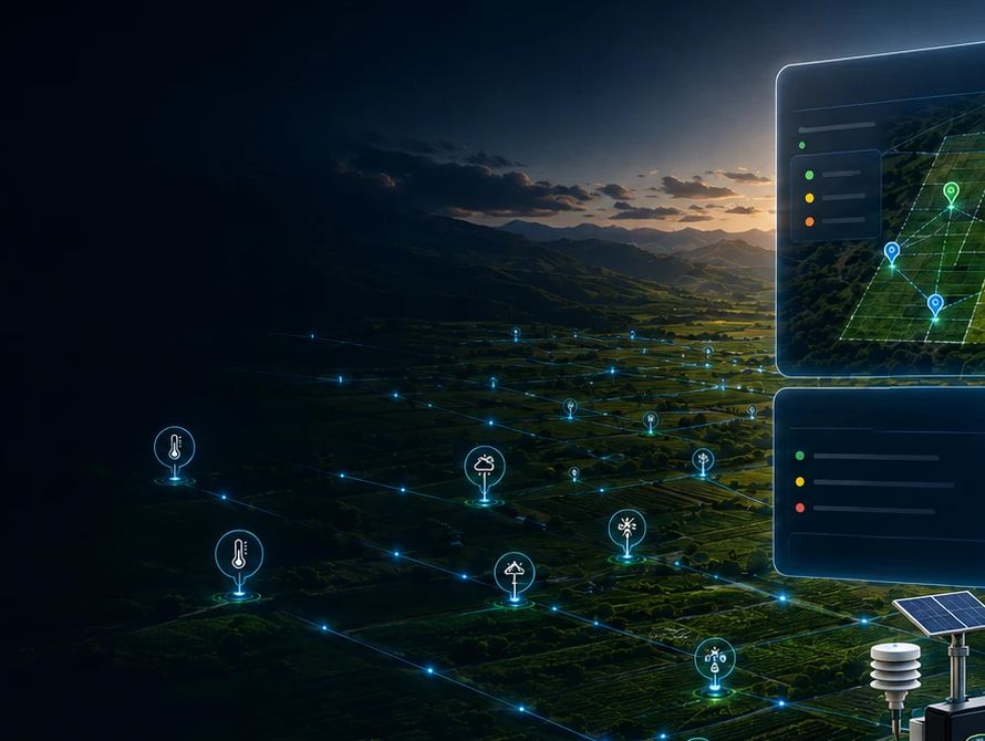 AGRY.AI field sensor network with weather station